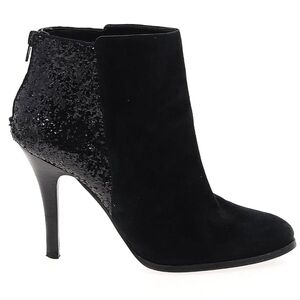 BCBG suede and glitter bootie